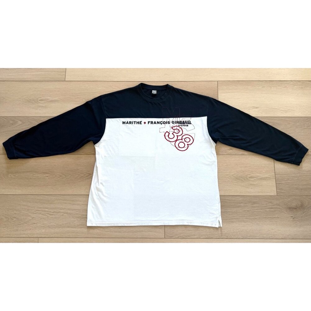 Marithe Francois Girbaud XXL Oversized Colorblock Graphic L/S Tee Streetwear